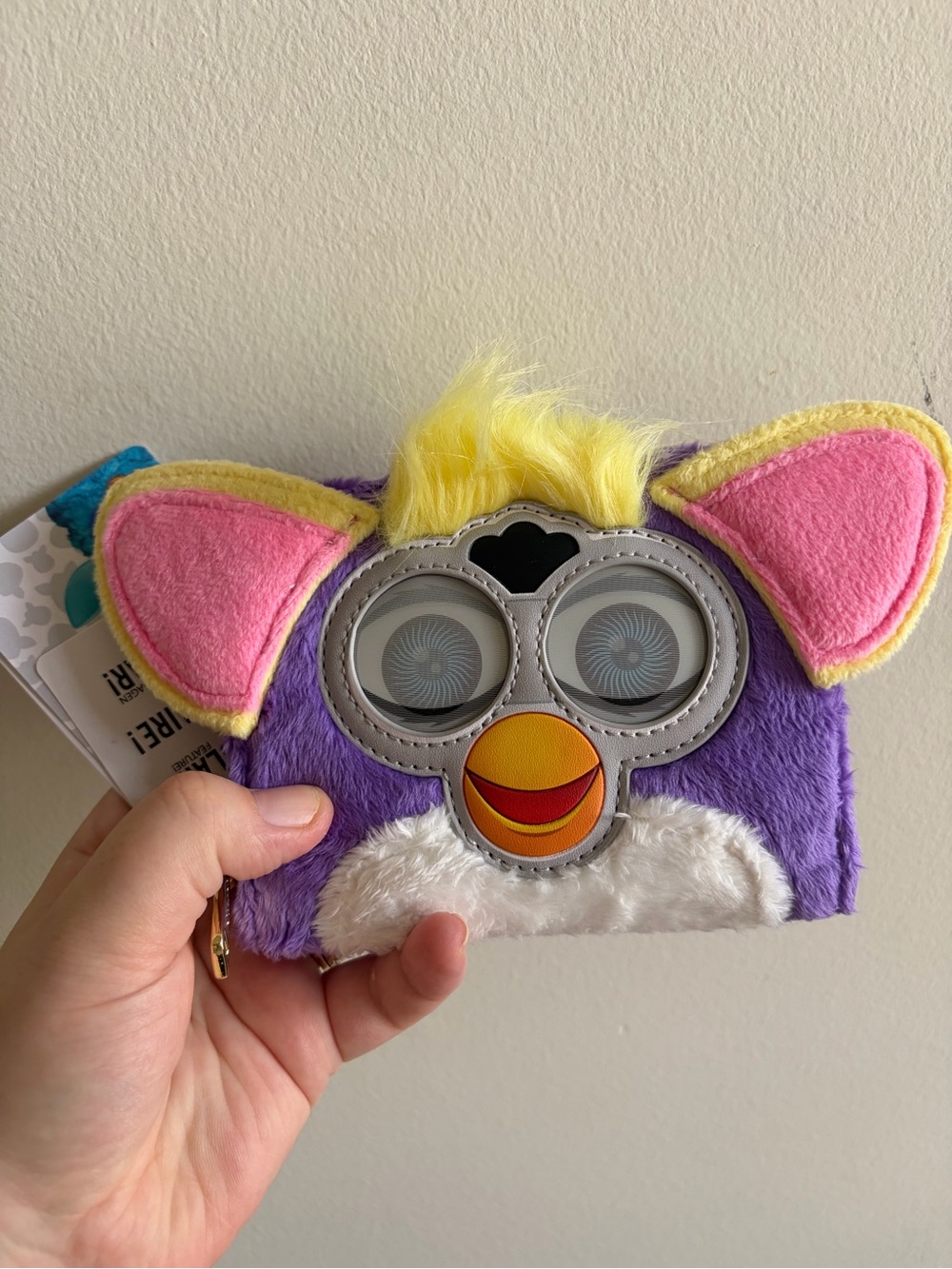 Loungefly Purple Pink Yellow Furby Plush Wallet